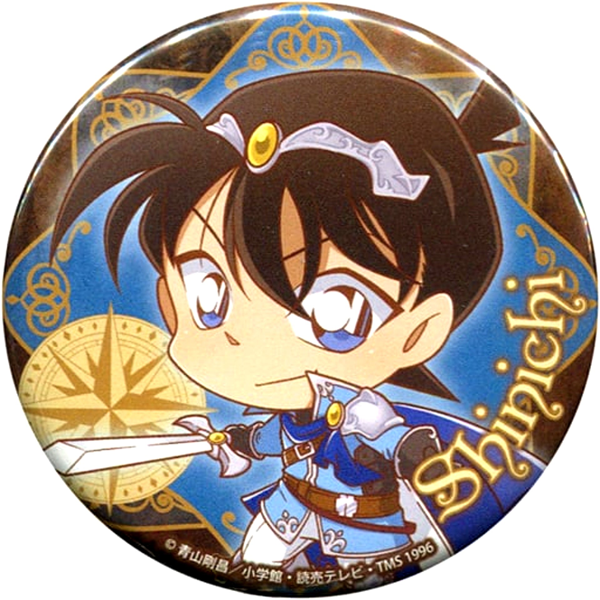 Shinichi Kudo Detective Conan Trading Button Midsummer Adventure in Nasu Garden Outlet [USED]