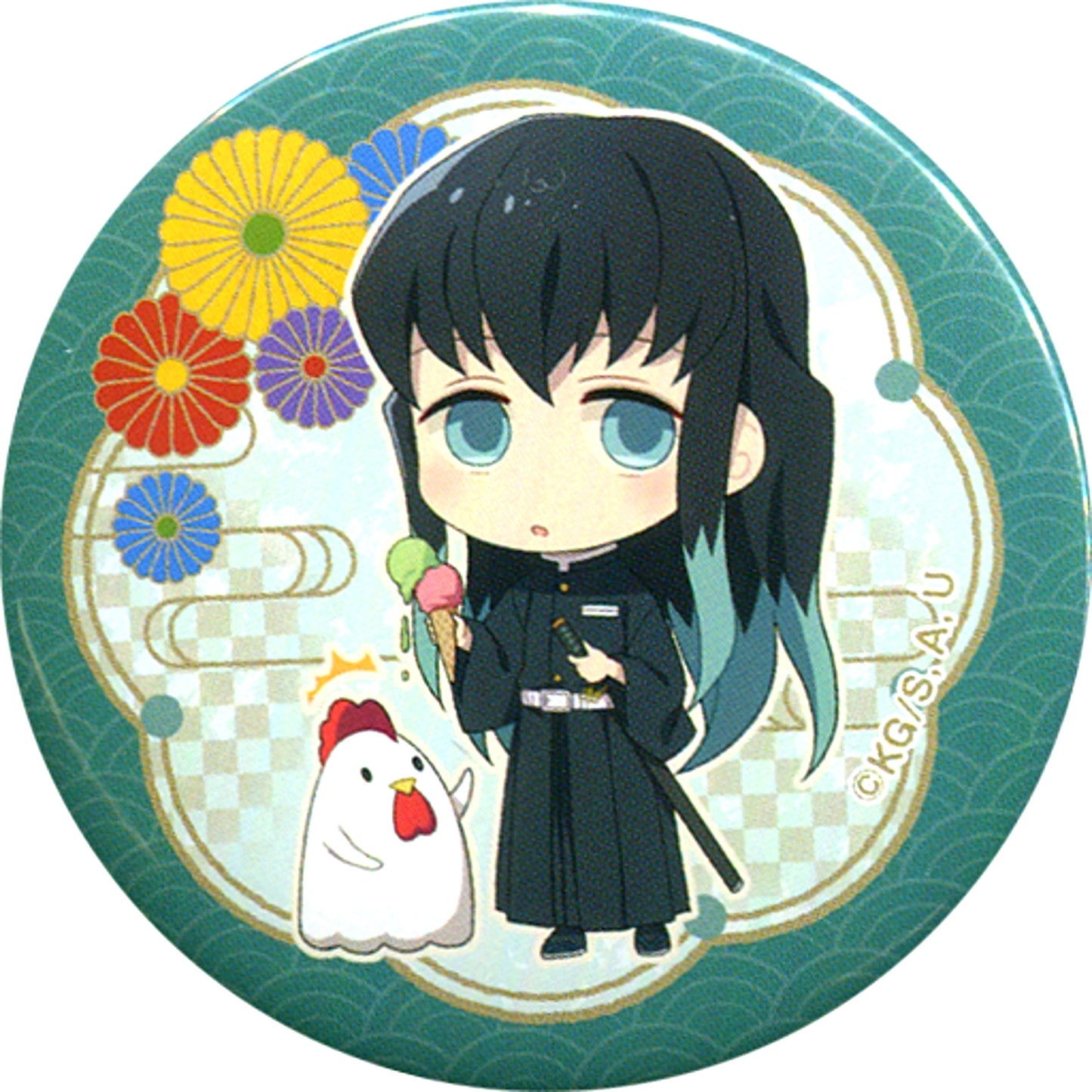 Muichiro Tokito Demon Slayer x Lawson Button [USED]