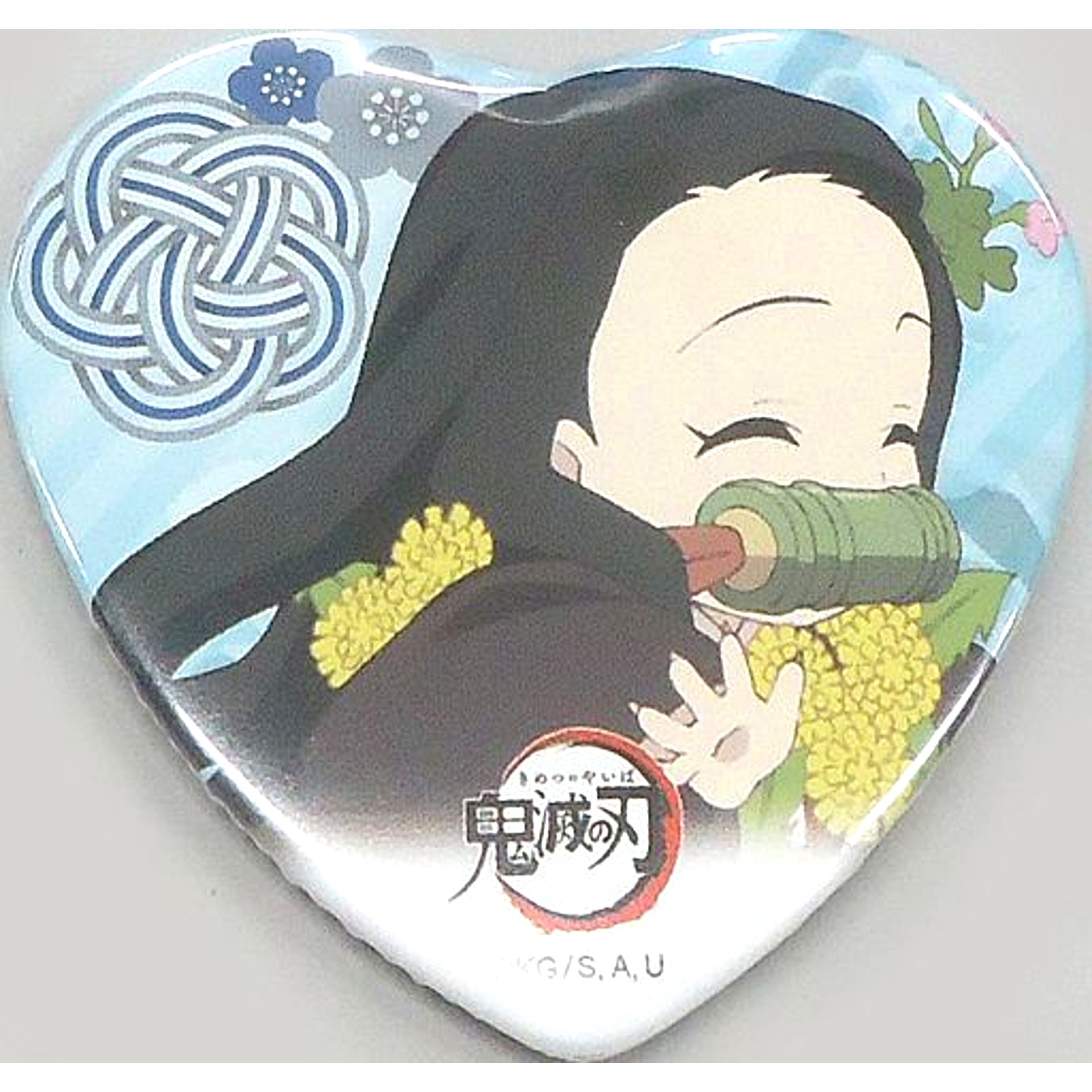 Nezuko Kamado Demon Slayer: Kimetsu no Yaiba ufotable Collaboration Cafe Dining White Day Event Drawn Heart Button [USED]