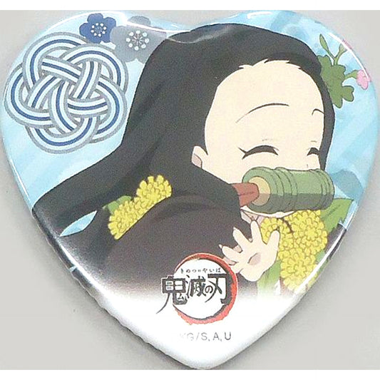 Nezuko Kamado Demon Slayer: Kimetsu no Yaiba ufotable Collaboration Cafe Dining White Day Event Drawn Heart Button [USED]