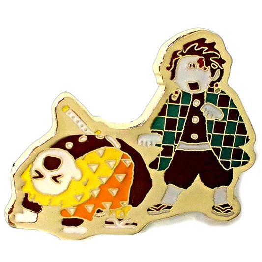 Tanjiro Kamado & Zenitsu Agatsuma Demon Slayer: Kimetsu no Yaiba Yuru Palette Pins Collection Part 1 [USED]