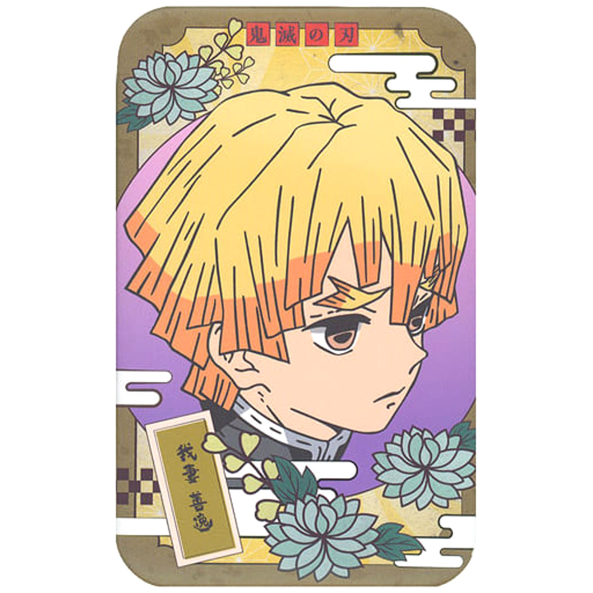 Demon Slayer: Kimetsu no Yaiba Zenitsu Agatsuma Winning Lottery Big Size Marukaku Badge Jump Festa 2020 Limited Buttons [USED]