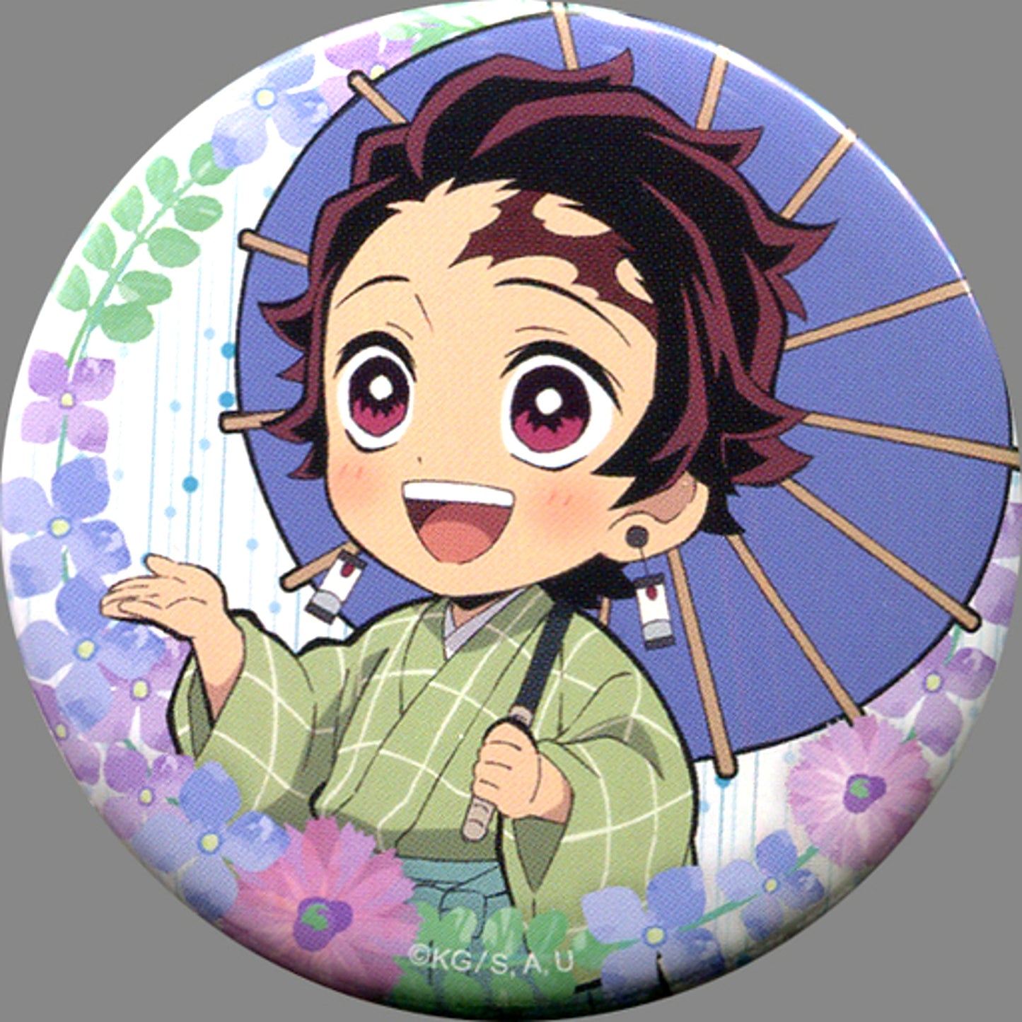 Tanjiro Kamado Normal Demon Slayer: Kimetsu no Yaiba ufotable cafe Rainy Season Event Drawn Random 56mm Button Group A [USED]
