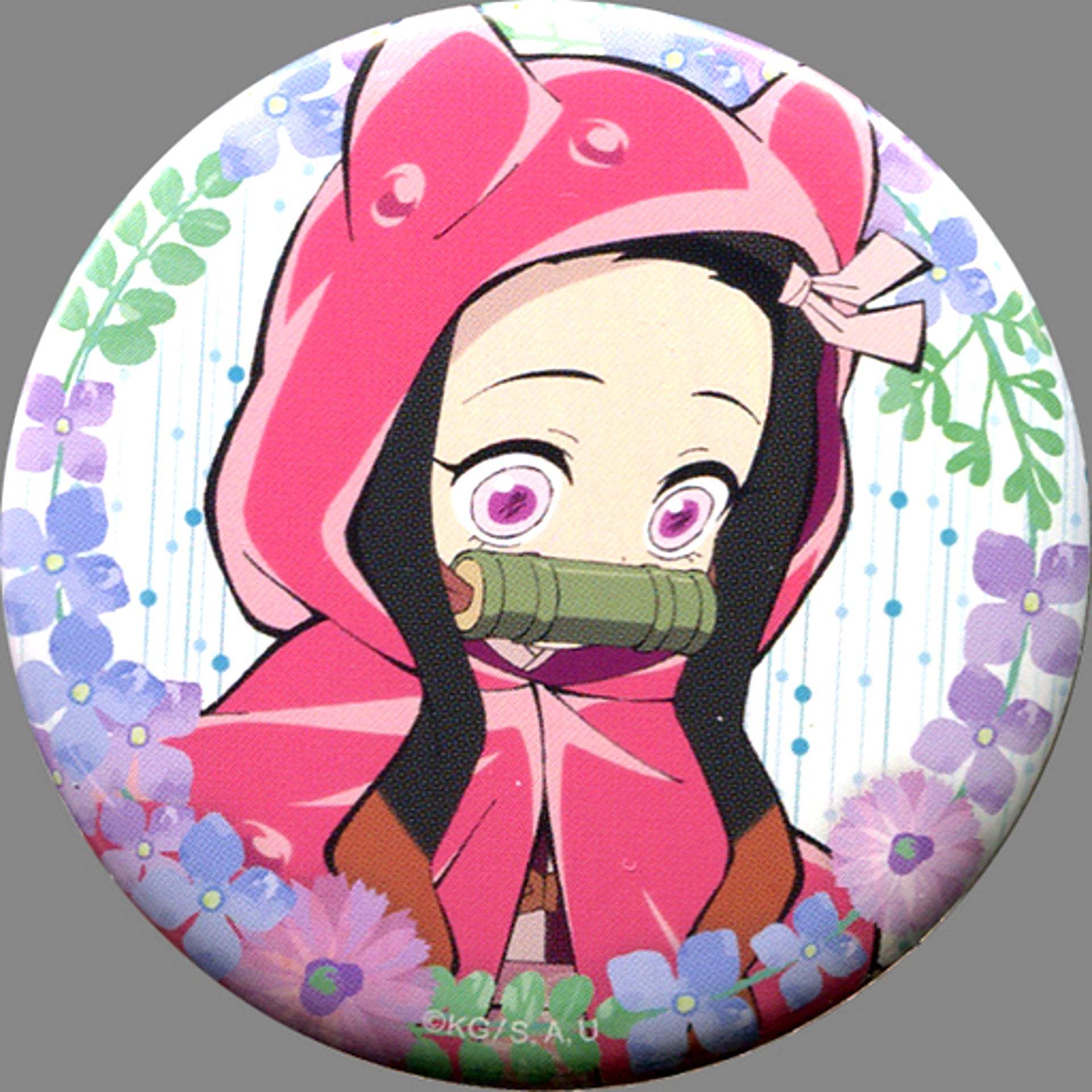 Nezuko Kamado Normal Demon Slayer: Kimetsu no Yaiba ufotable cafe Rainy Season Event Drawn Random 56mm Button Group B [USED]