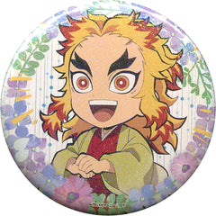 Demon Slayer: Kimetsu no Yaiba Kyojuro Rengoku Holo Random Drawn 56mm Can Badge Group B Ufotable Cafe Rainy Season Event Limited Buttons [USED]