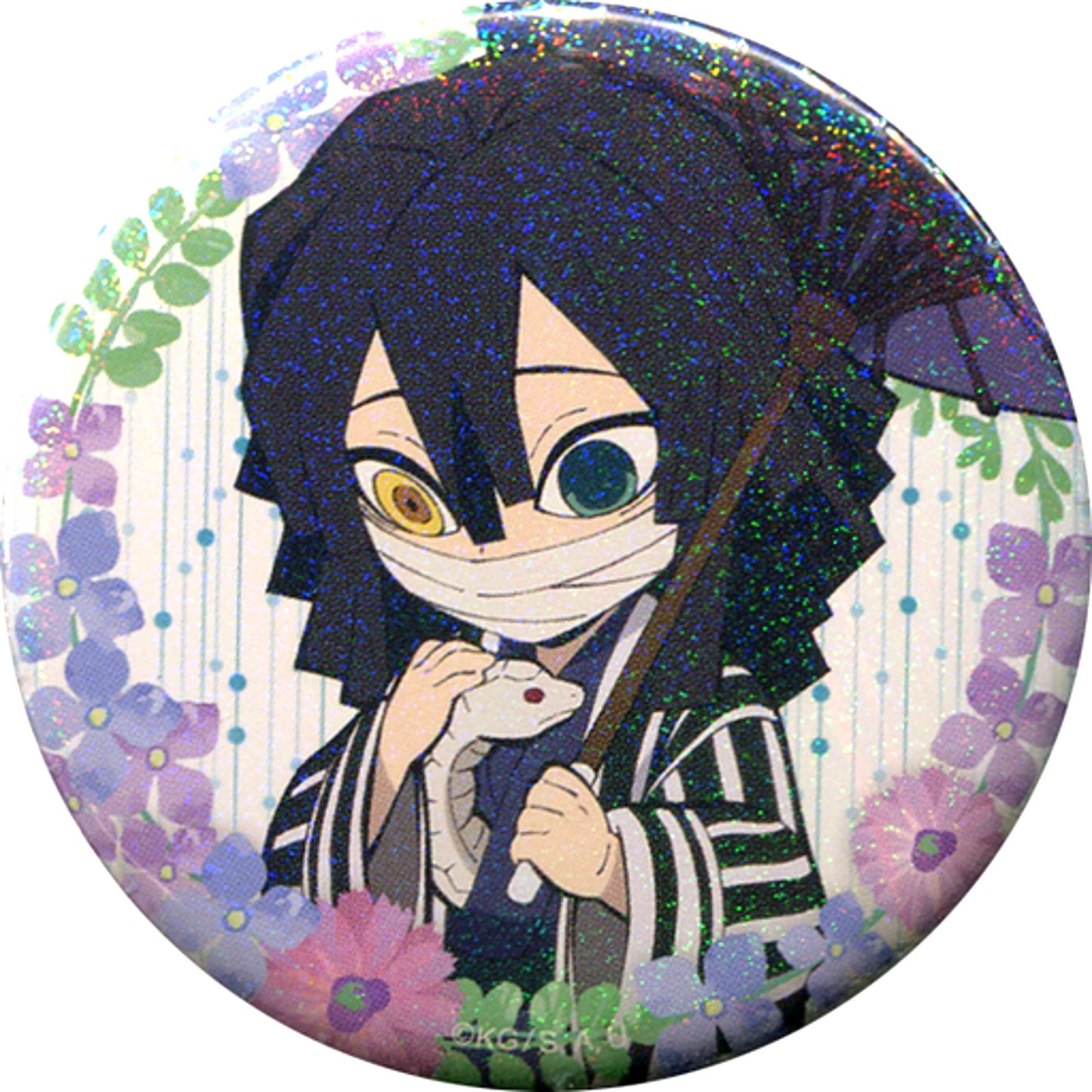Obanai Iguro Holo Demon Slayer ufotable cafe Rainy Season Event Illustration Random 56mm Button Group B [USED]