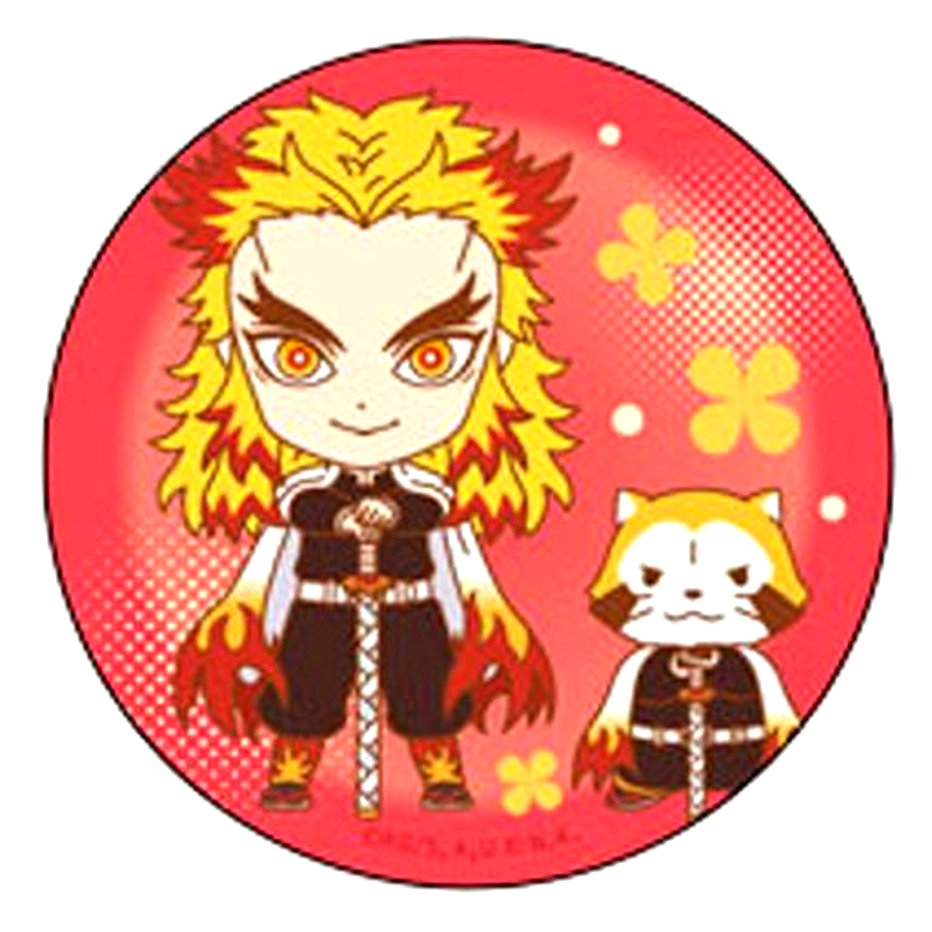 Kyojuro Rengoku Demon Slayer: Kimetsu no Yaiba x Rascal the Raccoon Button Ver.2 [USED]