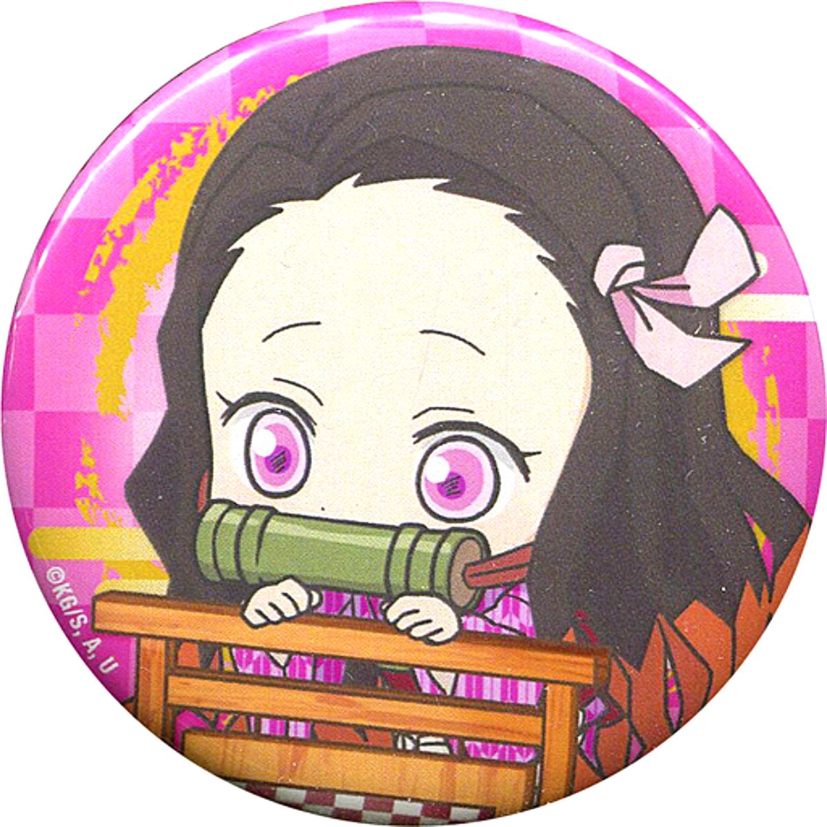 Nezuko Kamado Demon Slayer: Kimetsu no Yaiba x CharaDri!! Mini Character Button [USED]