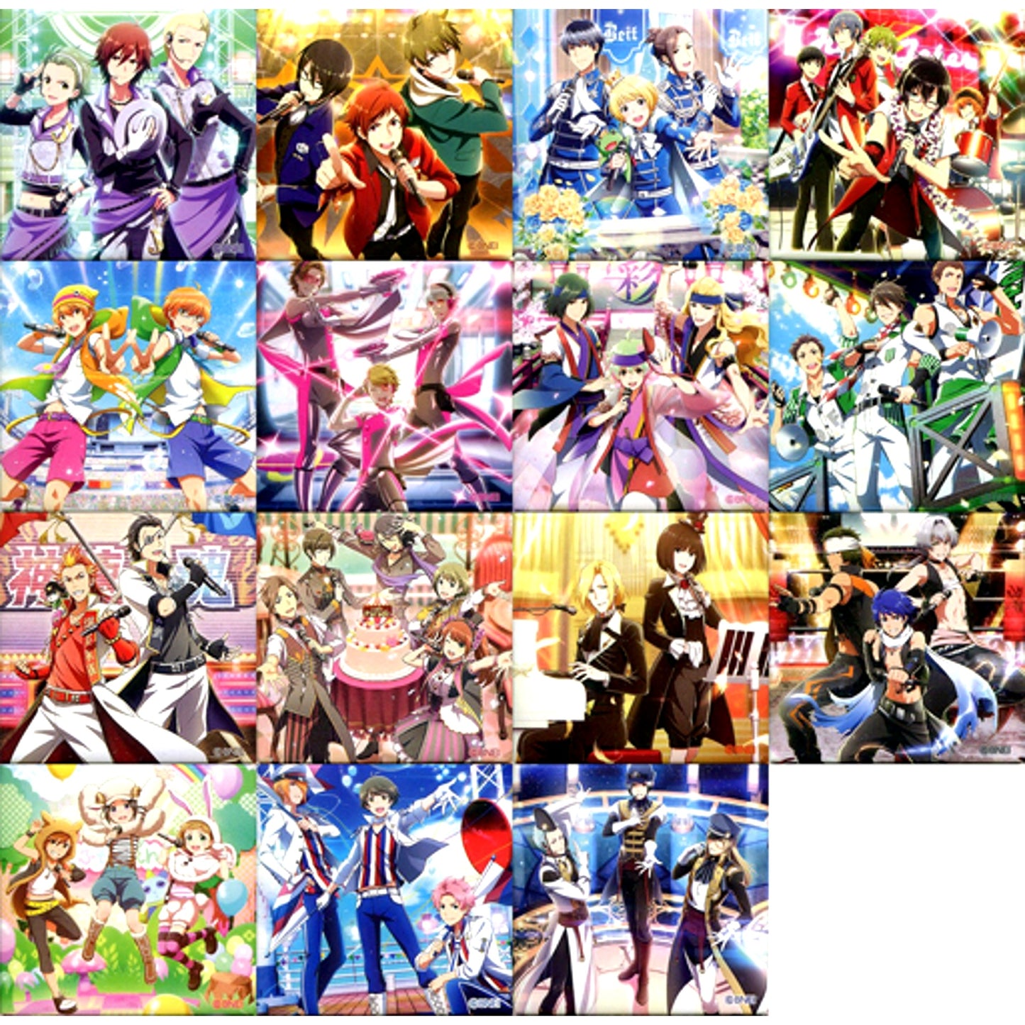 Set of 15 The Idolmaster SideM Jacket Illustration Can Badge Vol. 1 [USED]