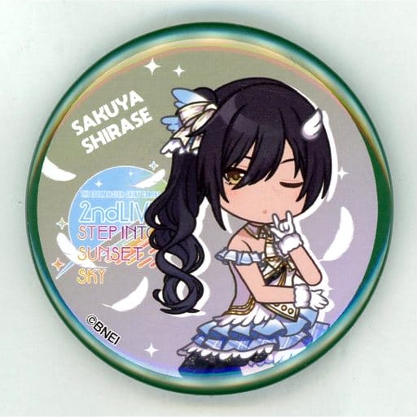 THE IDOLM@STER sHINY COLORs Shirase Sakuya Official Trading Stand Badge B 2nd Live Step Into The Sunset Sky Limited Buttons [USED]