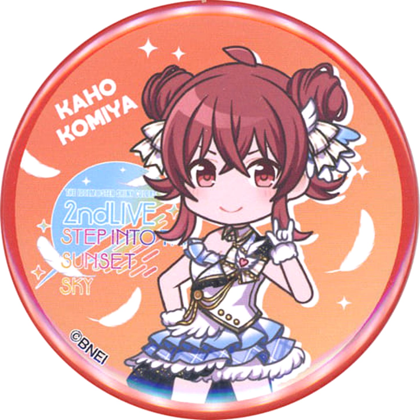 THE IDOLM@STER Shiny Colors Kaho Komiya Official Trading Stand Badge B 2nd Live Step Into The Sunset Sky Limited Buttons [USED]