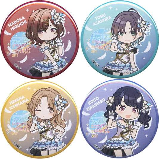THE IDOLM@STER sHINY COLORs Tooru Asakura & Others Official Trading Stand Badge C 2nd Live Step Into The Sunset Sky Limited All 4 Types Set Buttons [USED]