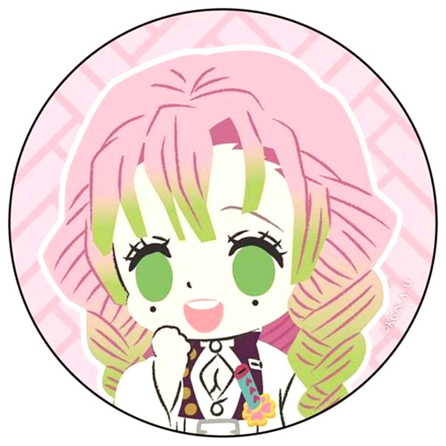 Mitsuri Kanroji Deformed Ver. Demon Slayer: Kimetsu no Yaiba Button [USED]