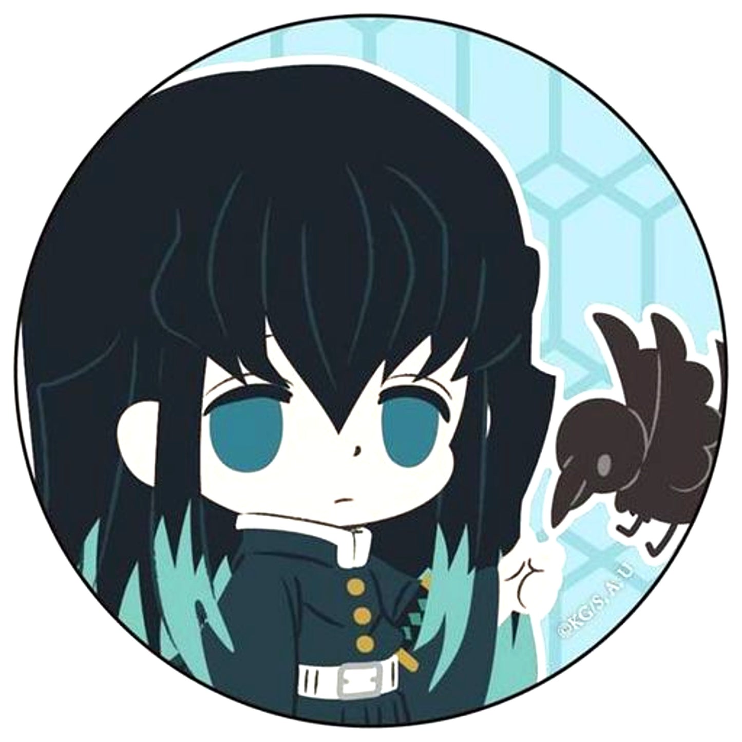 Muichiro Tokito Deformed Ver. Demon Slayer: Kimetsu no Yaiba Button [USED]