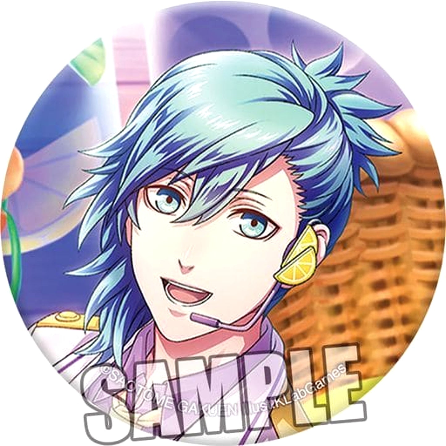Uta no Prince Sama Shining Live Ai Mikaze Trading Can Badge Yokubari Fruits a La Mode Another Shot Ver. Buttons [USED]