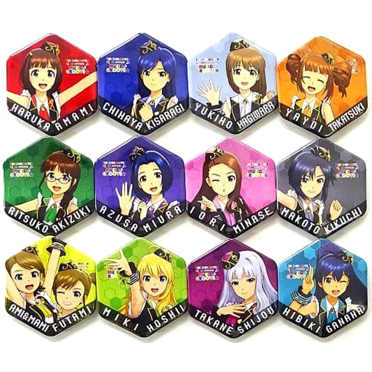 THE IDOLM@STER THE IDOLM@STER & Others Official Trading Stand Badge Mr St@Ge!! Music Groove Encore 12 Types Set Buttons [USED]