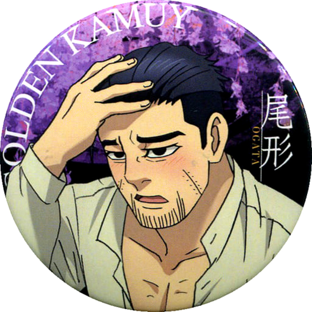 Golden Kamuy Hyakunosuke Ogata Newly Drawn Secret Can Badge Cherry Blossom Festival Pop Up Shop in Shibuya Marui Limited Buttons [USED]