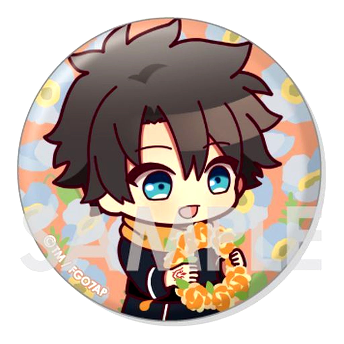 Ritsuka Fujimaru A Fate/Grand Order Absolute Demonic Front Babylonia floral decorations Trading Button [USED]