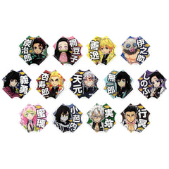 Demon Slayer: Kimetsu no Yaiba Zenitsu Agatsuma & Others Cheering Acrylic Badge All 13 Types Set Buttons [USED]