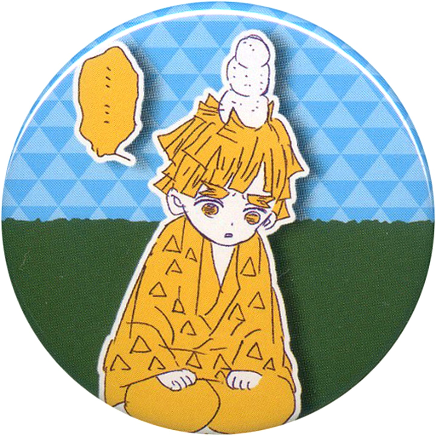 Zenitsu Agatsuma Demon Slayer Kimetsu no Yaiba Collection Button Petit Childhood [USED]