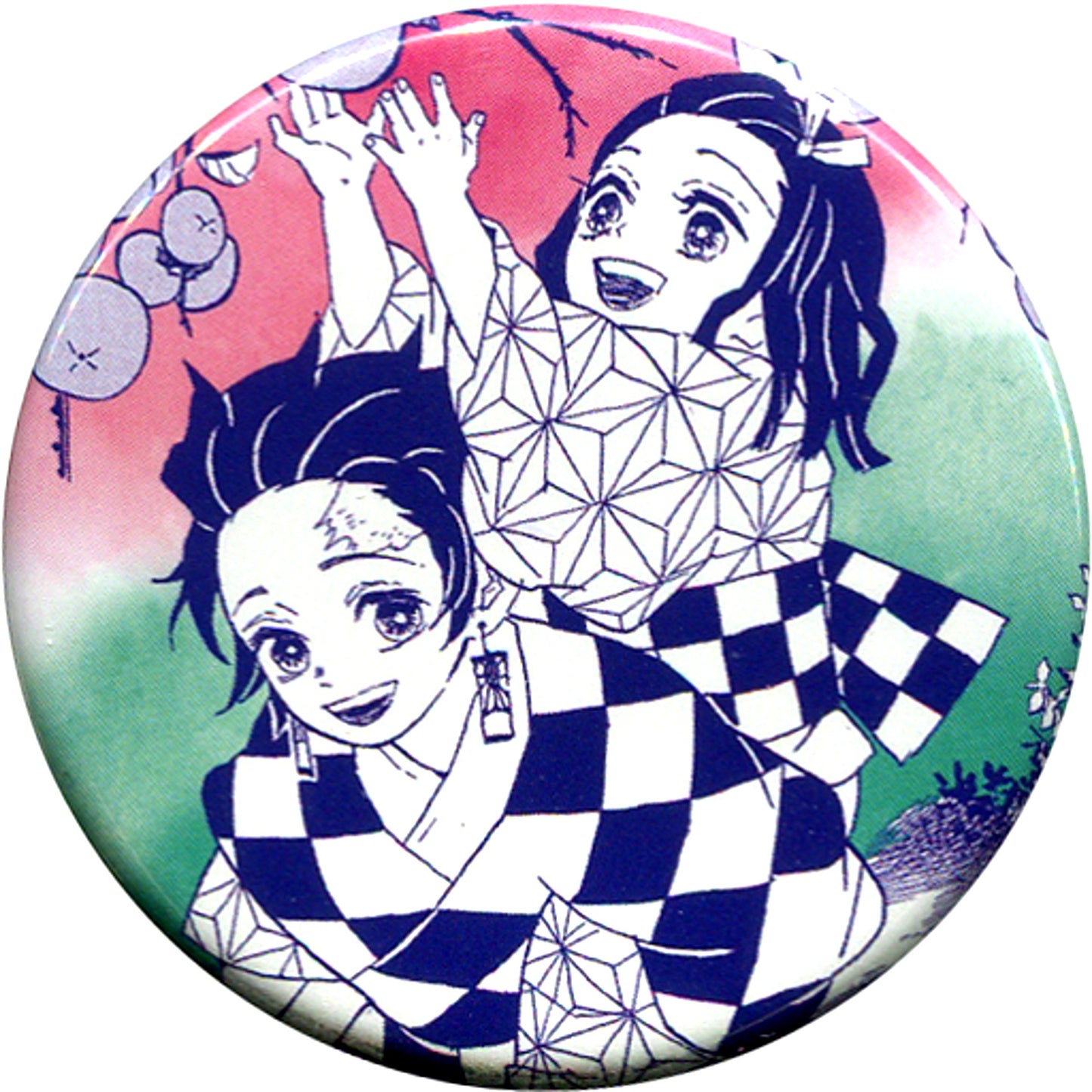 Tanjiro Kamado & Nezuko Kamado Piggyback Demon Slayer Kimetsu no Yaiba Collection Button Petit Childhood [USED]