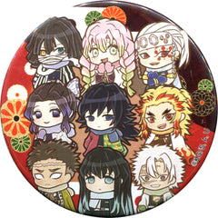 Demon Slayer: Kimetsu no Yaiba Kyojuro Rengoku & Others Christmas Newly Drawn Can Badge Preroll Limited Menu Order Benefits Buttons [USED]