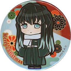Demon Slayer: Kimetsu no Yaiba Muichirou Tokitou Christmas Newly Drawn Can Badge Preroll Limited Menu Order Benefits Buttons [USED]