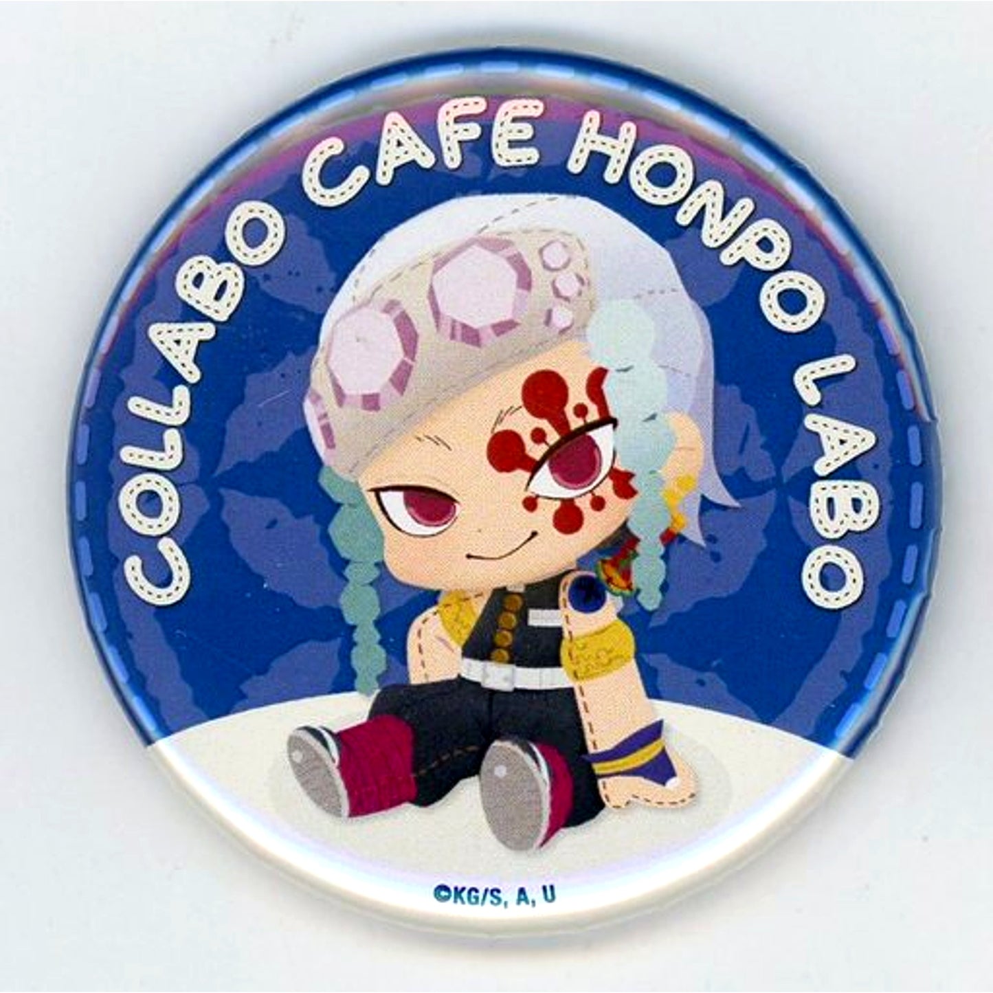 Tengen Uzui Demon Slayer: Kimetsu no Yaiba Mini Character Button COLLABO CAFE HONPO LABO [USED]
