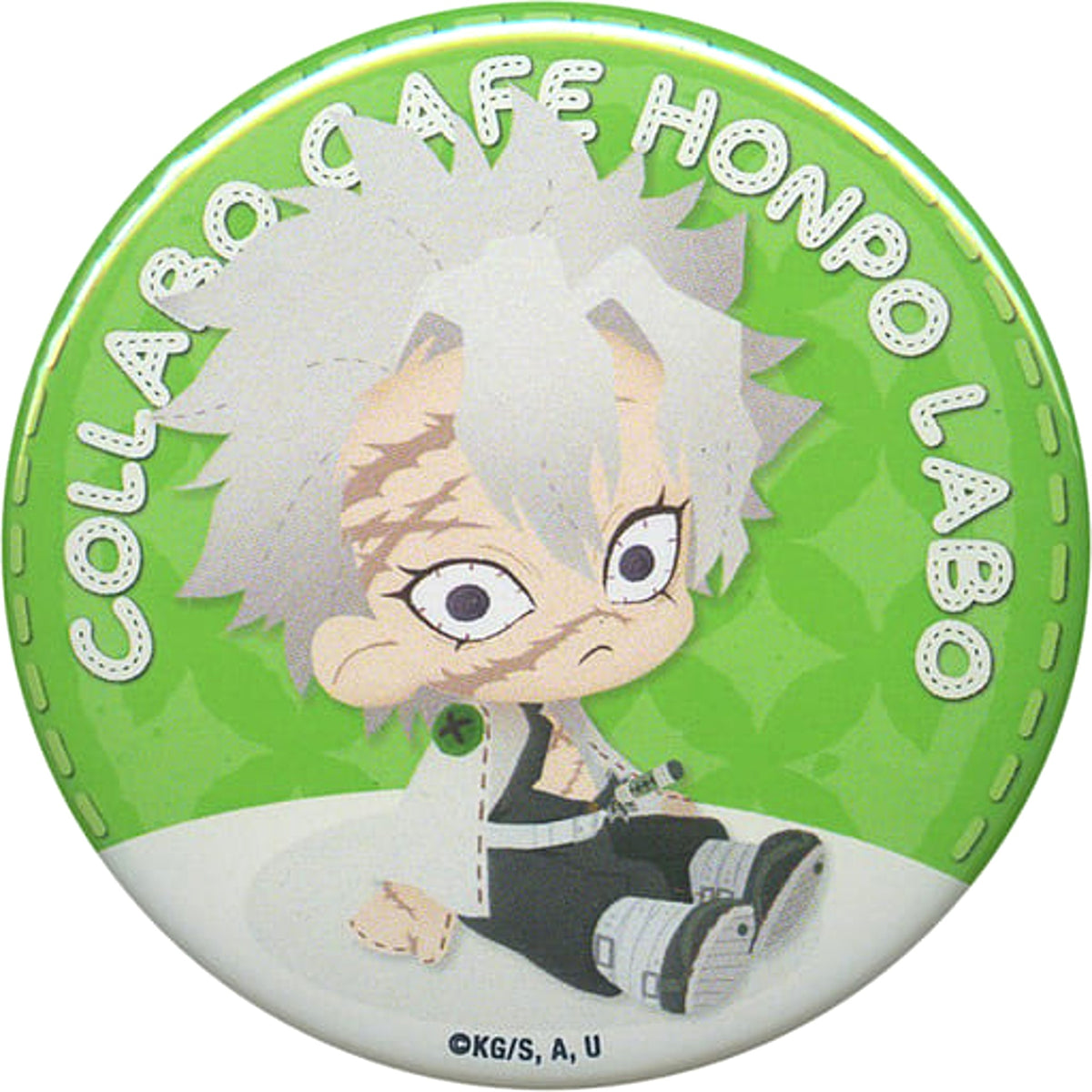 Demon Slayer: Kimetsu no Yaiba Sanemi Shinazugawa Mini Character Can Badge Collabo Cafe Honpo Labo Limited Buttons [USED]