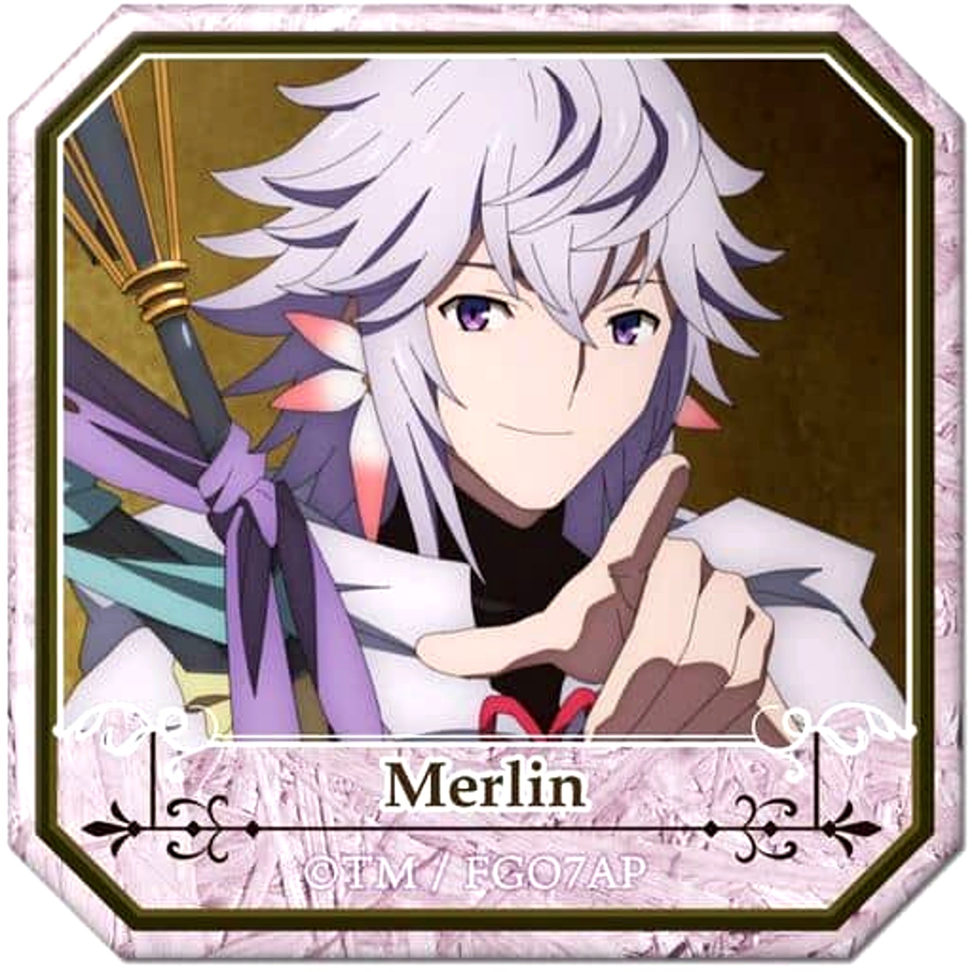 Fate/Grand Order Merlin Absolute Demonic Front Babylonia Pukutto Badge Collection [USED]