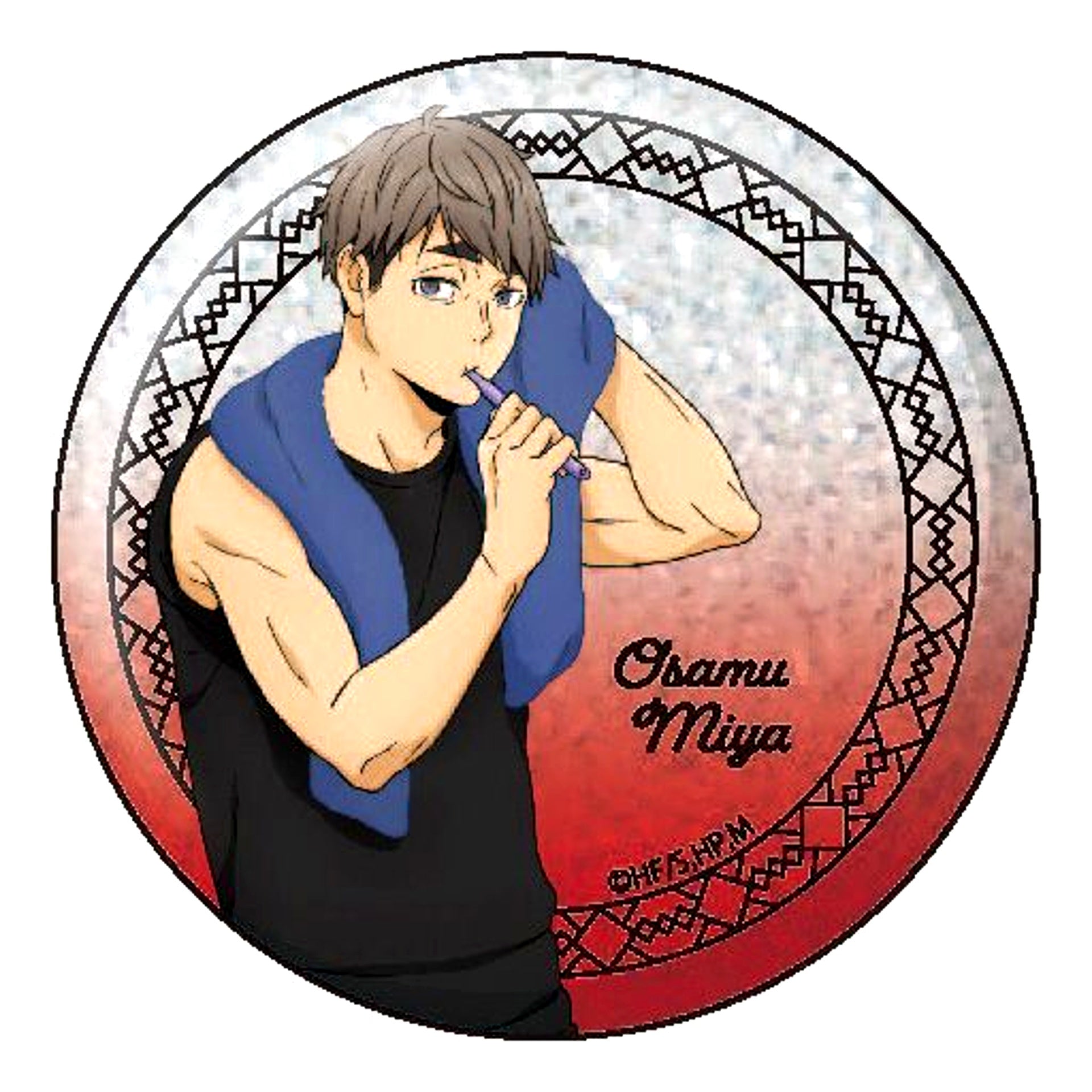 Osamu Miya Glitter Haikyu!! Button Collection TO THE TOP [USED]