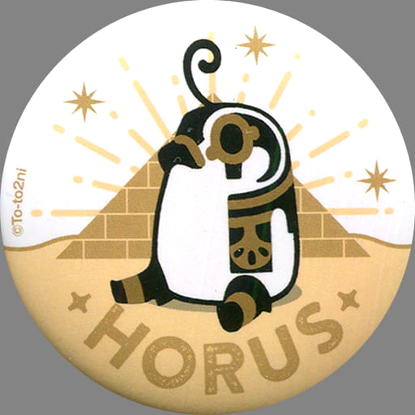 Tototsu Egyptian God Horus Character Badge Collection Buttons [USED]