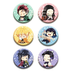 Demon Slayer: Kimetsu no Yaiba Zenitsu Agatsuma & Others Japanese Paper Style Can Badge All 6 Types Set Buttons [USED]