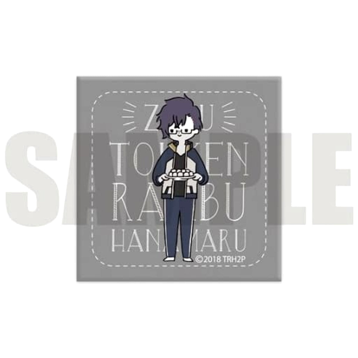 Zoku Touken Ranbu Hanamaru Akashikuniyuki PlayP-TC Leather Badge K Buttons [USED]