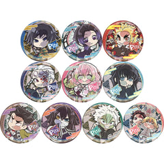 Demon Slayer: Kimetsu no Yaiba Shinobu Kocho & Others Pita! Deformed Can Badge Vol.3 All 10 Types Set Buttons [USED]