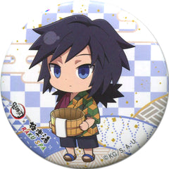Demon Slayer: Kimetsu no Yaiba Giyu Tomiokau Mini Character Can Badge Gokurakuyu Raku Spa Kyusoku Seyo! Tanjirotachi no Gokuraku na Kyujitsu Limited Buttons [USED]