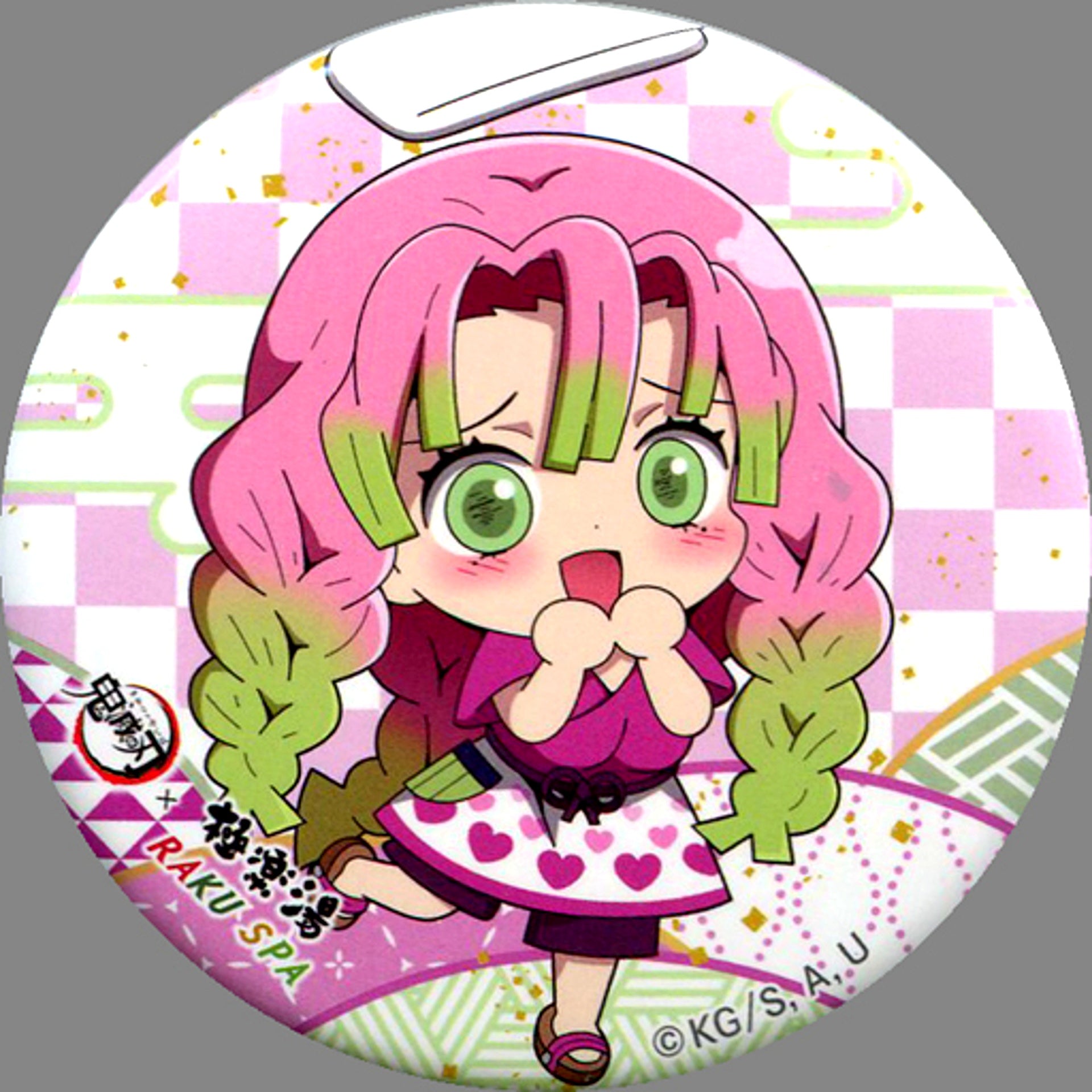 Mitsuri Kanroji Demon Slayer: Kimetsu no Yaiba Button Gokurakuyu RAKU SPA Rest! Tanjiro's Blissful Holiday [USED]