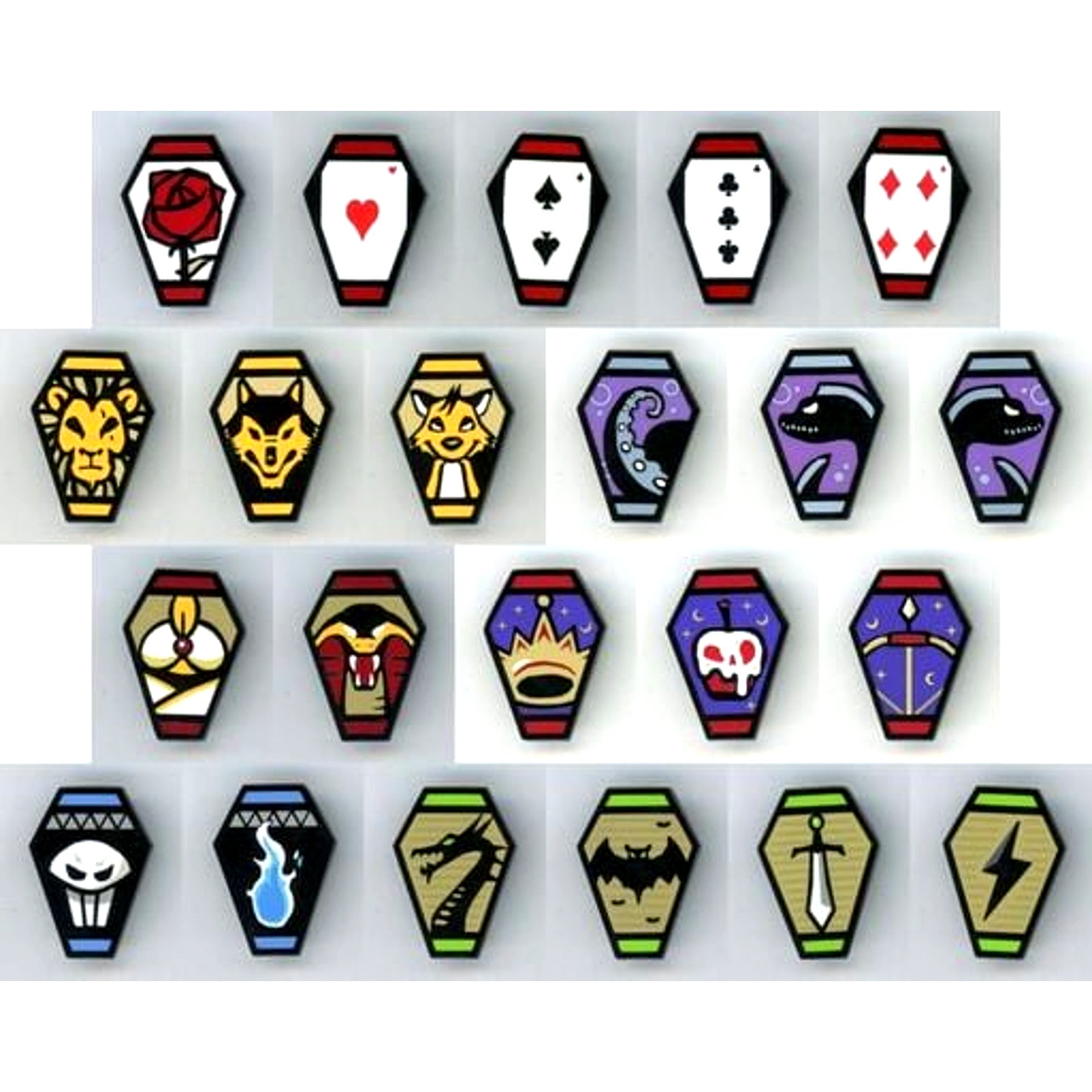 Set of 22 Disney Twisted-Wonderland Character Icon Pins Collection [USED]