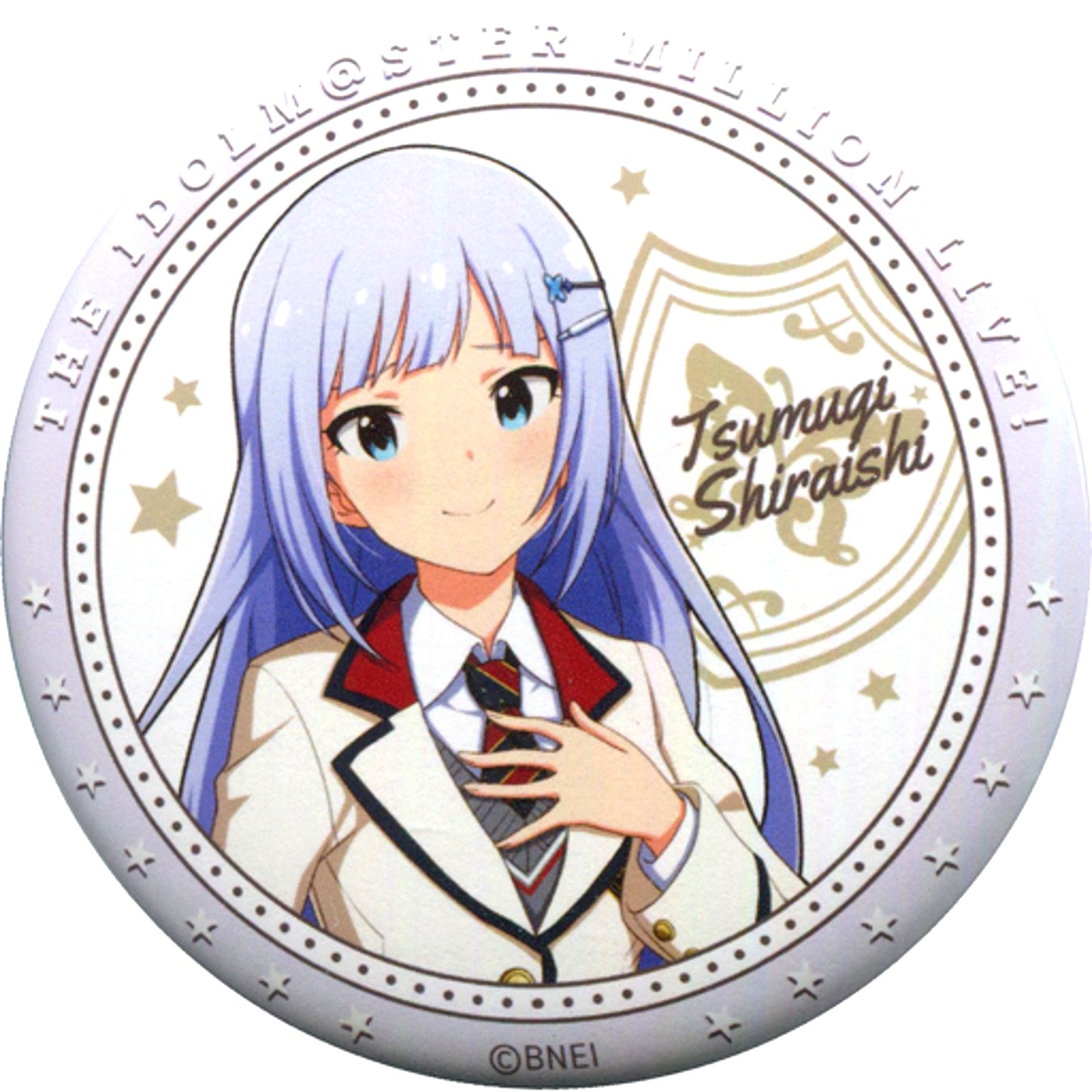 Tsumugi Shiraishi The Idolmaster Million Live! Trading Tin Badge Uniform Series Ver. A [USED]