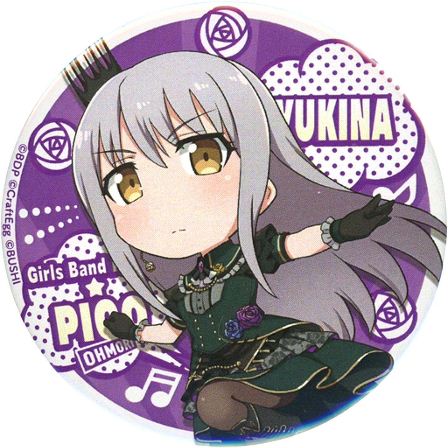 Yukina Minato BanG Dream! Garupa Pico Ohmori Trading Button Atre Akihabara x Bushiroad Goods [USED]
