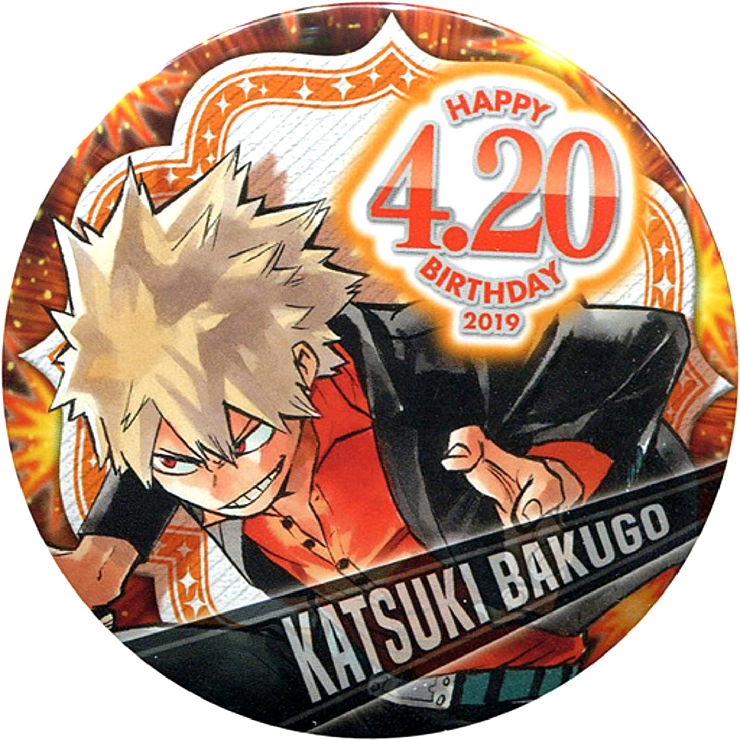 Katsuki Bakugo My Hero Academia Birthday Button 2019 [USED]