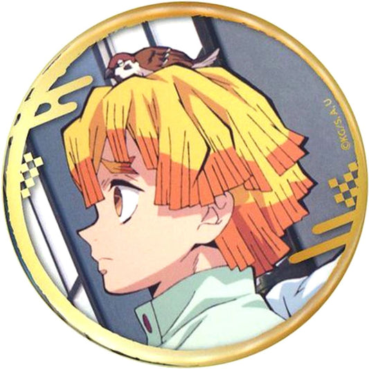 Chuntaro and Zenitsu Agatsuma Demon Slayer: Kimetsu no Yaiba Narita Anime Deck Collab Chun Chun Button Real Name Ukogi [USED]