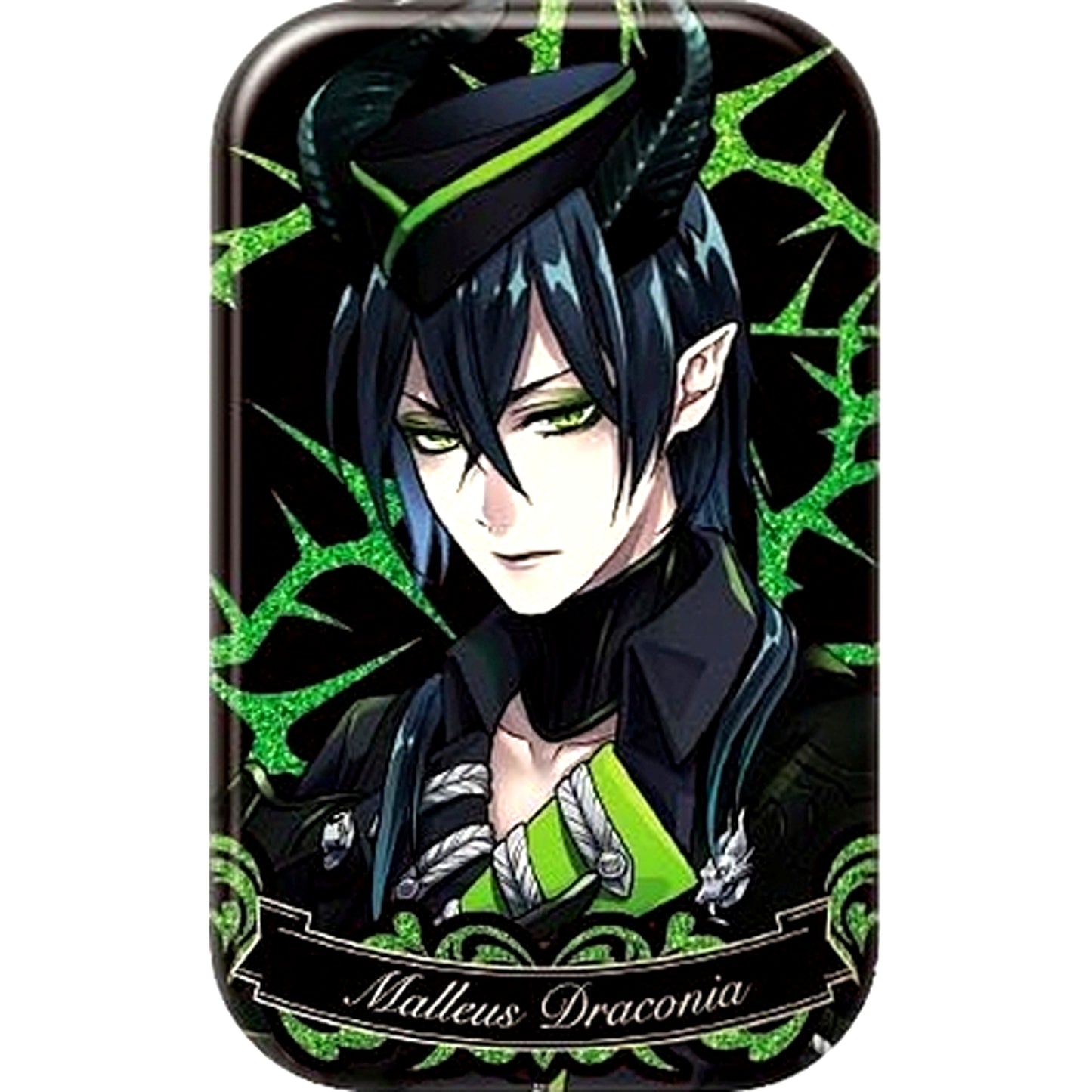 Malleus Draconia Disney Twisted-Wonderland Glitter Square Button B [USED]