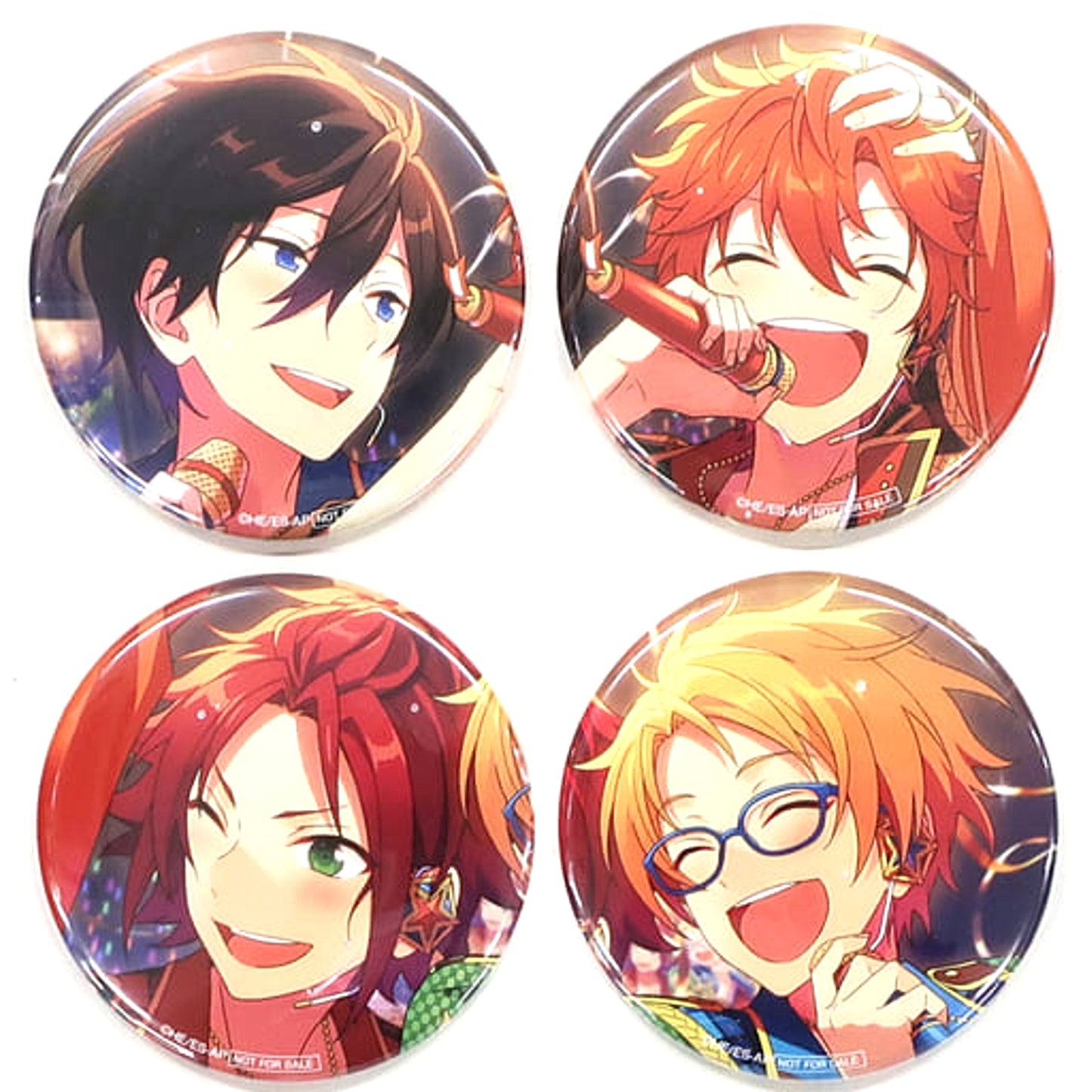 Trickstar Ensemble Stars! Set of 4 Button Participating Stores Limited Blu-ray/DVD Vol.05-08 Linked Purchase Bonus [USED]