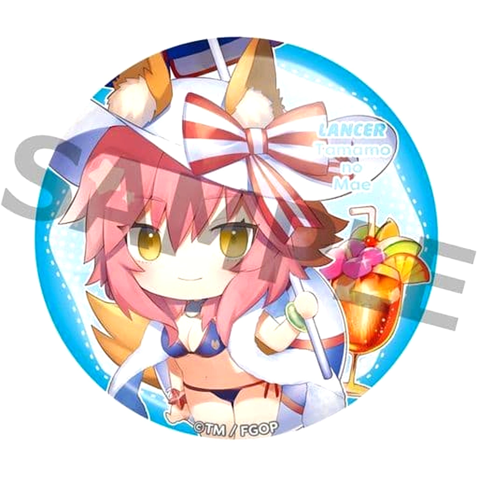 Fate/Grand Order Lancer Tamamo-no-Mae CharaToria Can Badge Vol.3 [USED]