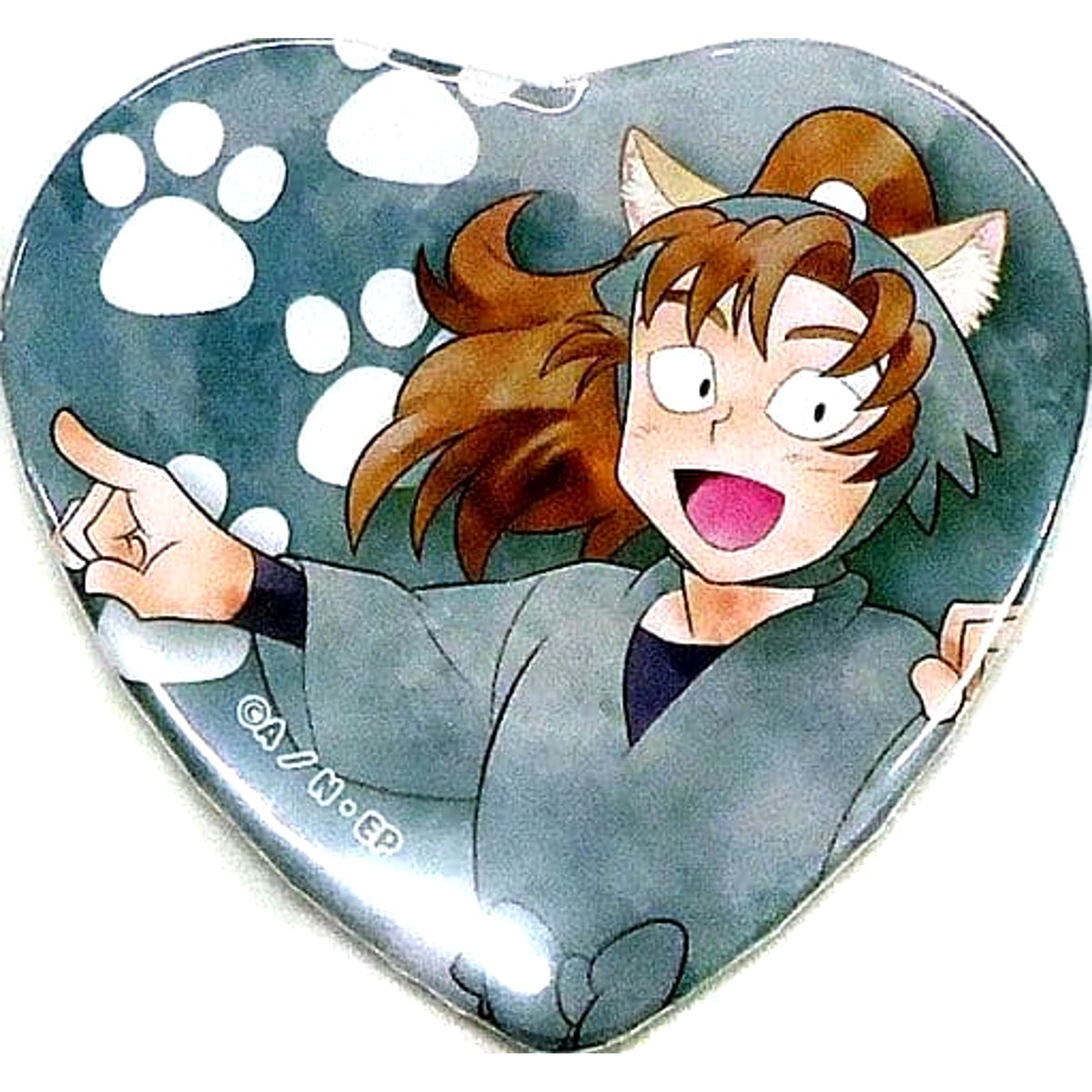 Nintama Rantaro Isaku Zenpoji Heart Can Badge Collection Get The Phantom Dumplings Stage Ichi Namja Town Limited Buttons [USED]