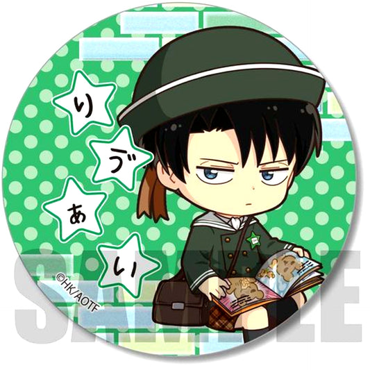 Levi A Kindergarten Ver. Attack on Titan Button [USED]