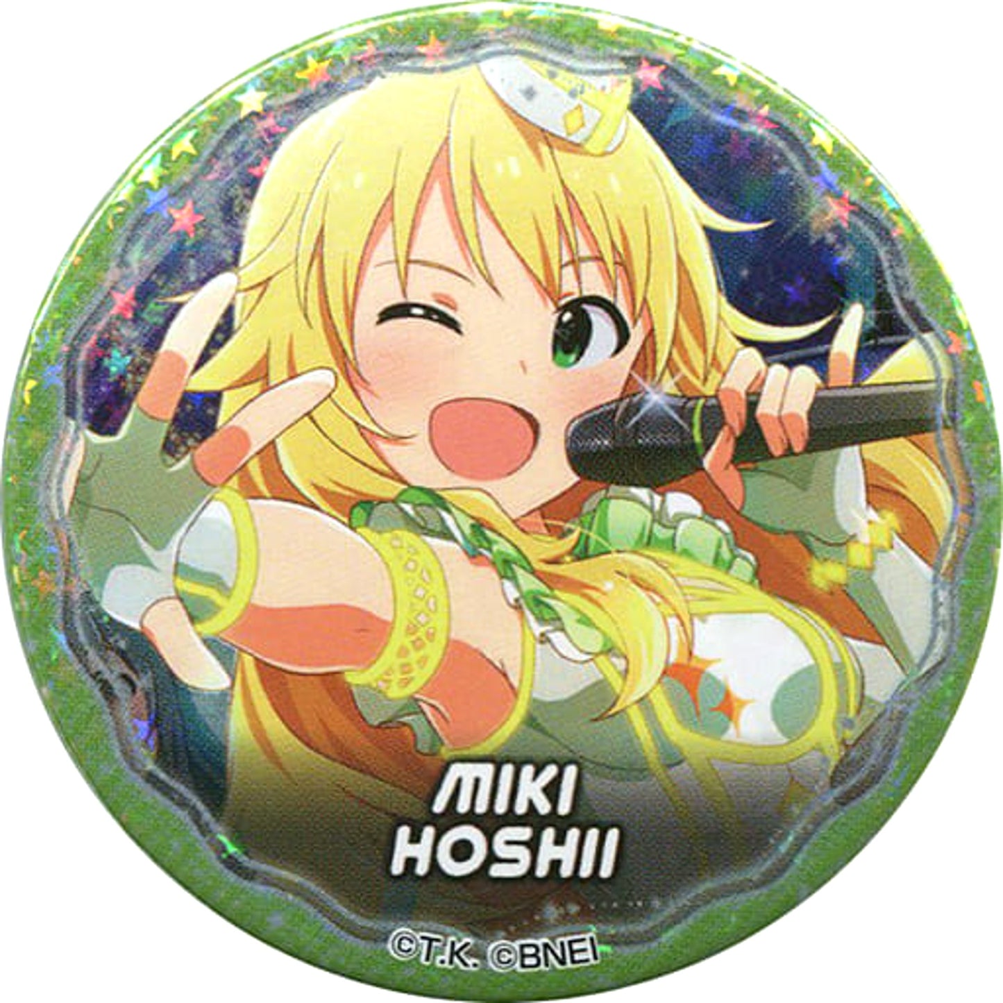 THE IDOLM@STER Miki Hoshii Hologram Trading Can Badge A Tokyu Hands Summer Lab 2020 Limited Buttons [USED]