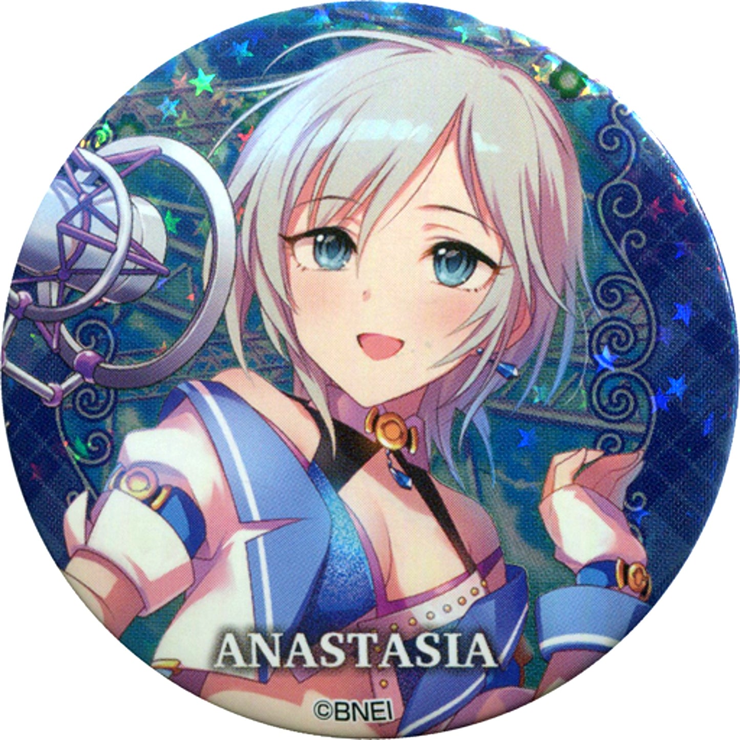 Anastasia - Hologram The Idolmaster Cinderella Girls Trading Tin Badge Vol. 1 B Idolmaster x Tokyu Hands SUMMER LAB 2020 Goods [USED]