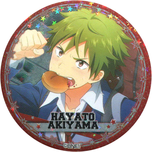THE IDOLM@STER SideM Hayato Akiyama Hologram Trading Can Badge Part 1 B Tokyu Hands Summer Lab 2020 Limited Buttons [USED]